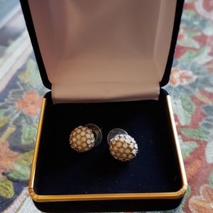 Antique milkstone earrings